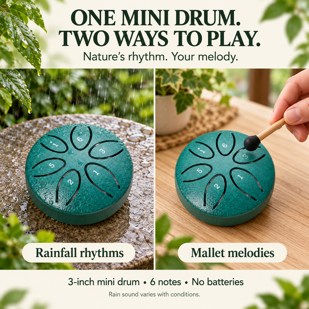 🔥Last Day Sale 50% OFF-💦Outdoor Garden Rain Drum — Rainfall & Mallet Play